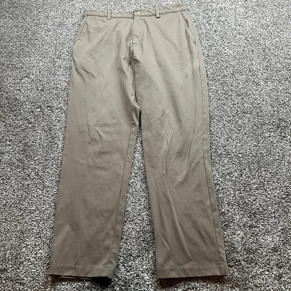 Uniqlo Stretch Dry EX Pants Mens M Taupe Athletic Golf Travel Casual